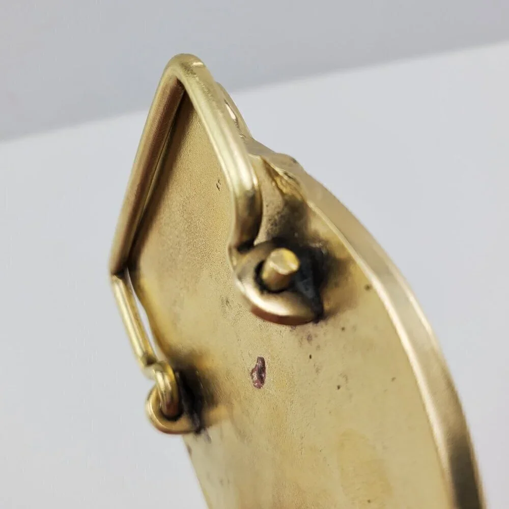 BASS Anglers Sportsman Society Fishing Belt Buckle Solid Brass